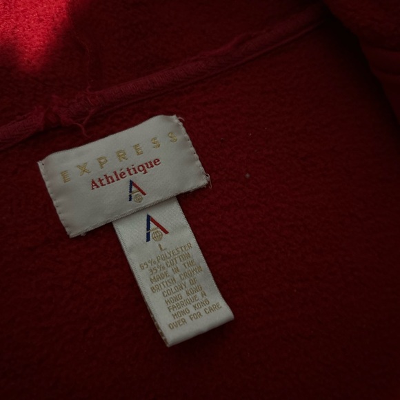 Vintage Red "Expresss Athlétique" Hoodie - Picture 2 of 5